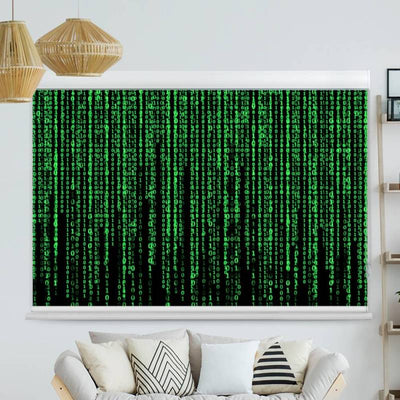 Kassettenrollo Motiv Matrix Code