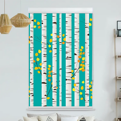 Kassettenrollo Motiv Birken Im Herbst | bis B 420 x H 420 cm