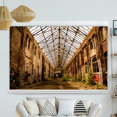 Kassettenrollo Motiv Verlassene Fabrikhalle in Leipzig