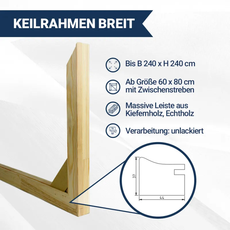 Keilrahmen breit Informationen
