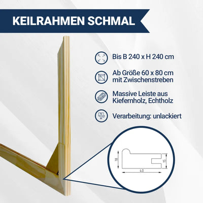 Keilrahmen schmal Informationen