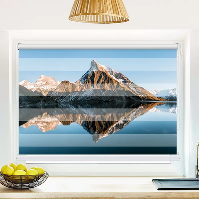 Klemm Doppelrollo Sonnenuntergang Am Bergsee