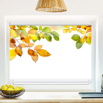 Klemmfix Doppelrollo 'Herbstblaetter' | Klemm Doppelrollo