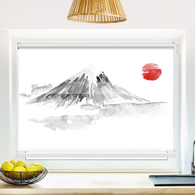 Fotorollo Fujiyama Zeichnung Asiatisch