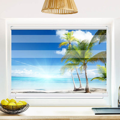 Fotorollo Palmen Strand Sonne