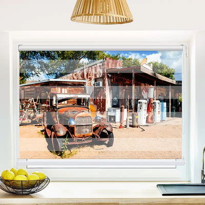 Klemm Doppelrollo Verlassene Tankstelle An Der Route 66