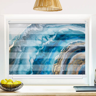 Fotorollo Gemaelde Blau Oel