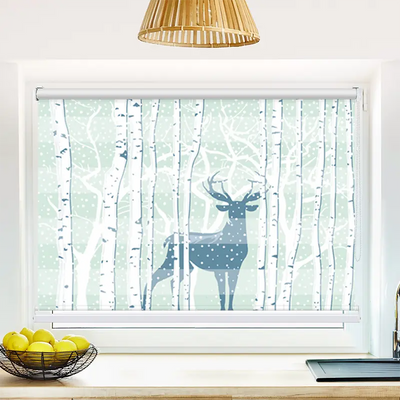 Klemmfix Doppelrollo Hirsch Im Wald | Klemm Doppelrollo