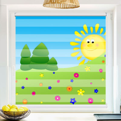 Klemmfix Doppelrollo Sonne und Wiese | Klemm Doppelrollo