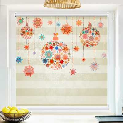 Klemmfix Doppelrollo Christmas Kugeln | Klemm Doppelrollo