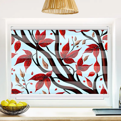 Klemmfix Doppelrollo 'Aeste Im Herbst' | Klemm Doppelrollo