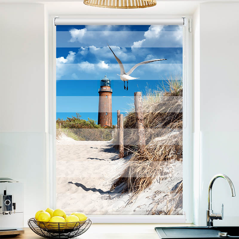 Fotorollo Duene Leuchtturm Moewe