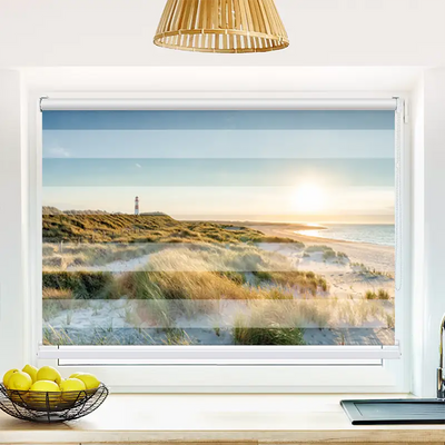 Klemm Doppelrollo Leuchtturm Strand Meer Auf Sylt