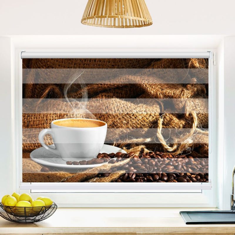 Fotorollo Kaffeetasse Bohnen