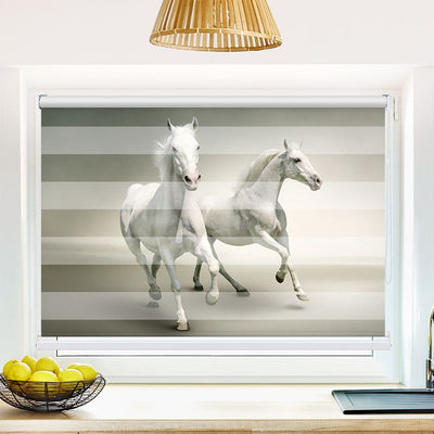 Klemmfix Doppelrollo Pferde Schimmel | Klemm Doppelrollo