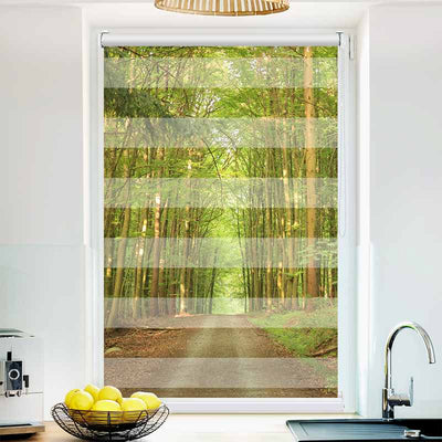 Klemmfix Doppelrollo Bambuswald Weg | Klemm Doppelrollo