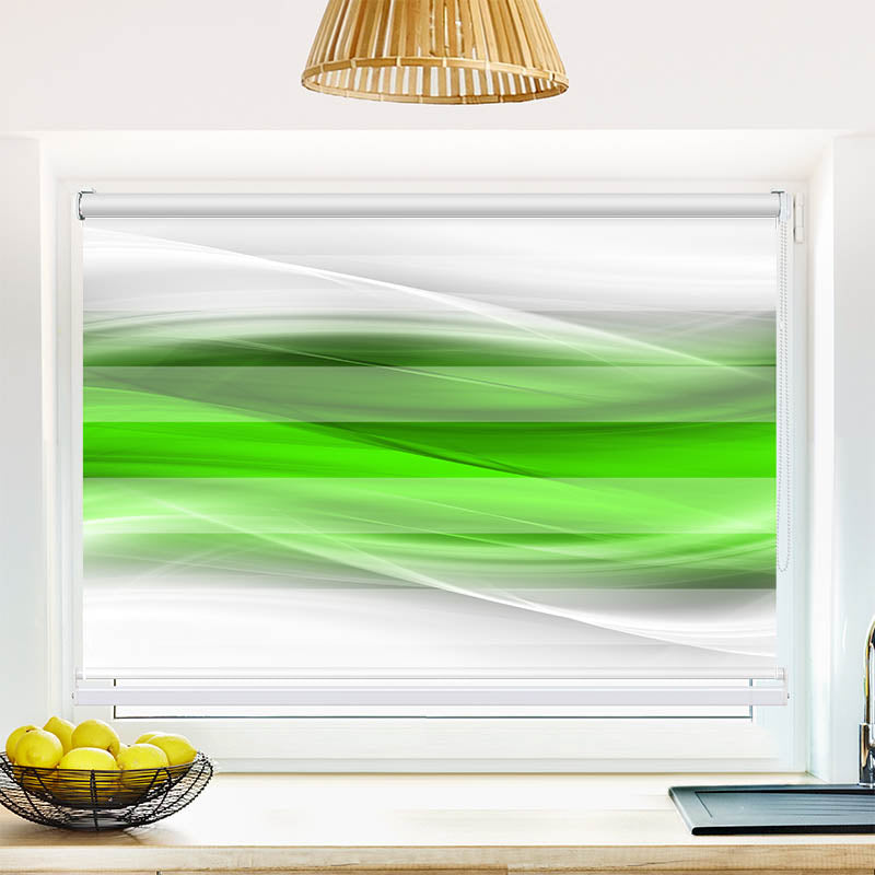 Fotorollo Wellen Gruen Grau