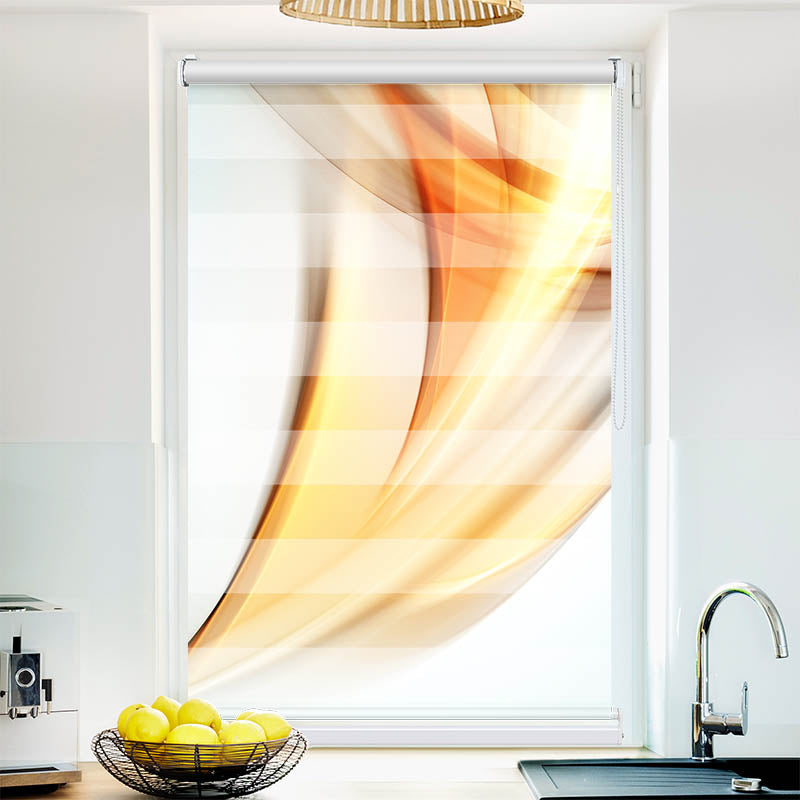 Fotorollo Abstakt Wellen Orange Grau