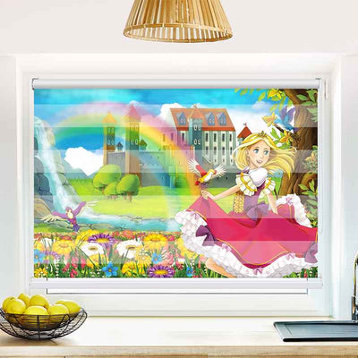 Klemmfix Doppelrollo Prinzessin Regenbogen Schloss | Klemm Doppelrollo