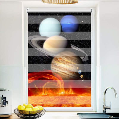 Klemmfix Doppelrollo Planeten | Klemm Doppelrollo