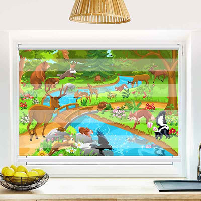 Klemmfix Doppelrollo Wilde Tiere am Luss | Klemm Doppelrollo