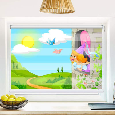 Klemmfix Doppelrollo Prinzessin im Turm | Klemm Doppelrollo