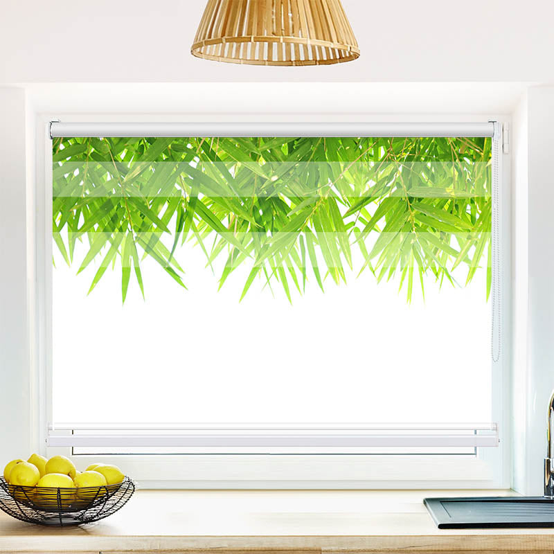 Fotorollo Bambus Blaetter Oben