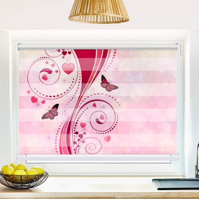 Klemmfix Doppelrollo Schmetterlinge Grafik | Klemm Doppelrollo