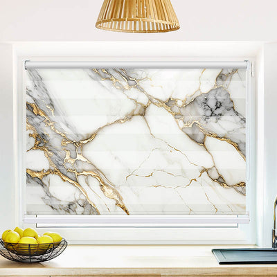 Fotorollo Gold Weiss Marmoriert