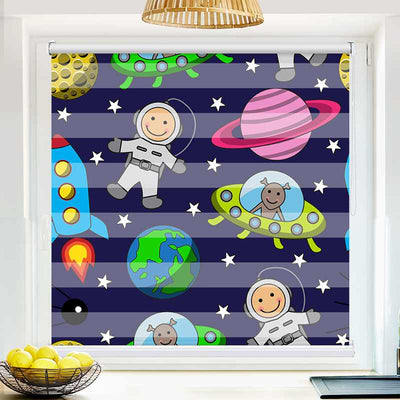 Klemmfix Doppelrollo Astronauten im Weltraum | Klemm Doppelrollo