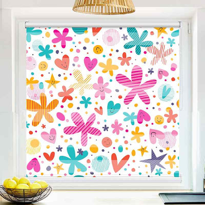 Klemmfix Doppelrollo Herzen und Sterne | Klemm Doppelrollo