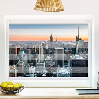 Klemm Doppelrollo Skyline New York - ohne Bohren - Klemmfix - bis 150 cm Breite - Duo Rollo Fotodruck - La-Melle