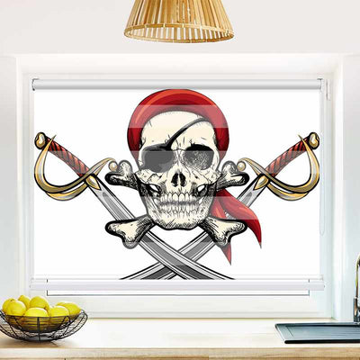 Klemmfix Doppelrollo Totenkopf | Klemm Doppelrollo