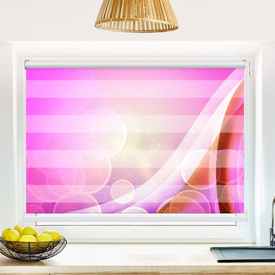 Klemmfix Doppelrollo Grafik Pink | Klemm Doppelrollo