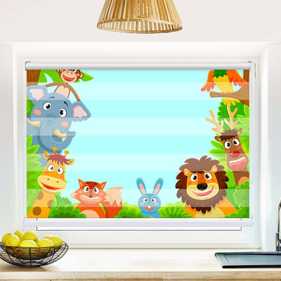 Klemmfix Doppelrollo Wilde Tiere | Klemm Doppelrollo