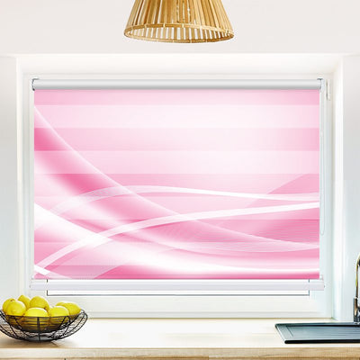 Klemmfix Doppelrollo Grafik Rosa | Klemm Doppelrollo