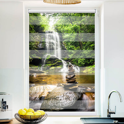 Fotorollo Wasserfall Zen Stones