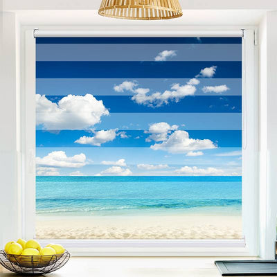 Klemmfix Doppelrollo Wiese mit Wildblumen | Klemm Doppelrollo