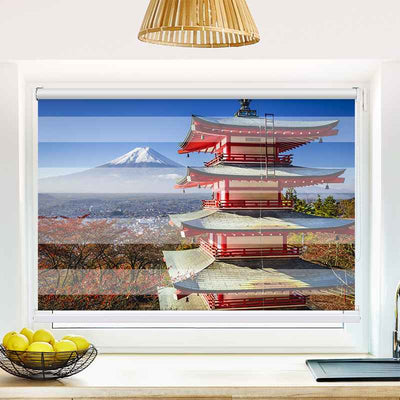 Klemmfix Doppelrollo Fuji im Herbst | Klemm Doppelrollo