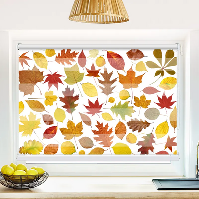 Klemmfix Doppelrollo 'Herbstlaub' | Klemm Doppelrollo