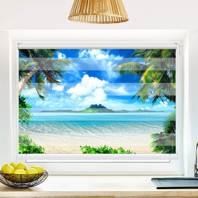 Fotorollo Palmen Insel Meer