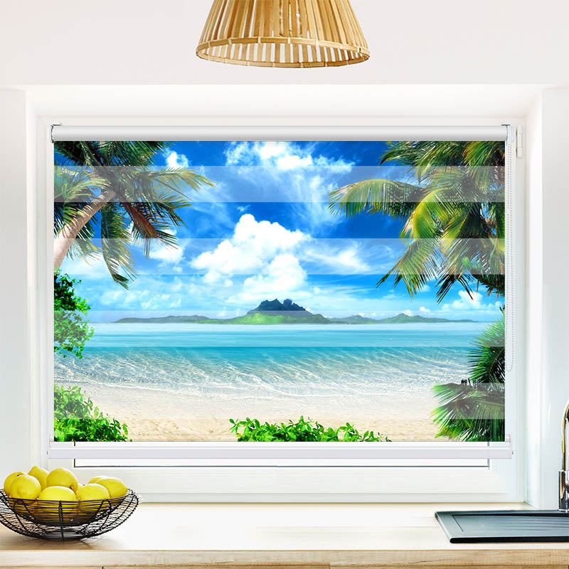 Fotorollo Palmen Insel Meer