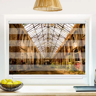 Klemm Doppelrollo Verlassene Fabrikhalle In Leipzig