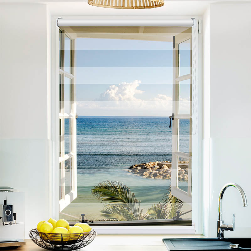 Fotorollo Fenster Meerblick