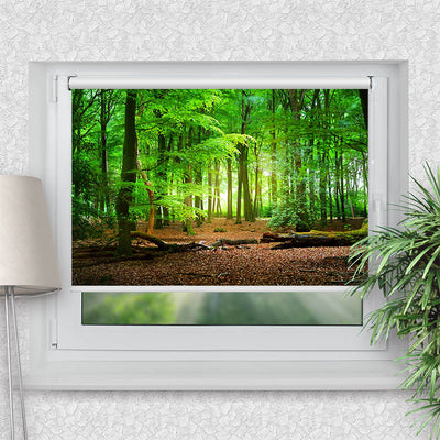 Klemmfix Rollo Wald mit Eichenlaub