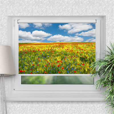 Klemmfix Rollo Kornfeld Mohnblumen Feld