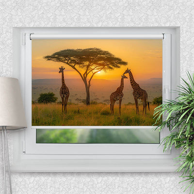 Klemmfix Rollo Afrika Giraffen Savanne