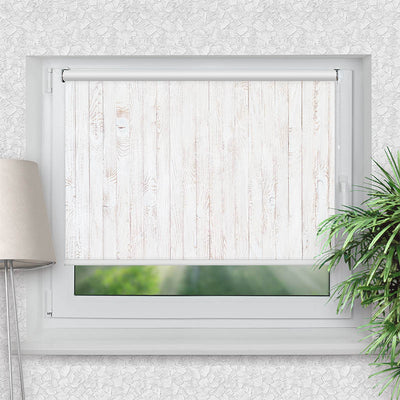Klemmfix Rollo Hintergrund Weisse Holzlatten