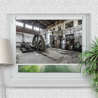 Klemmrollo Grosses Rad In Verlassener Fabrik