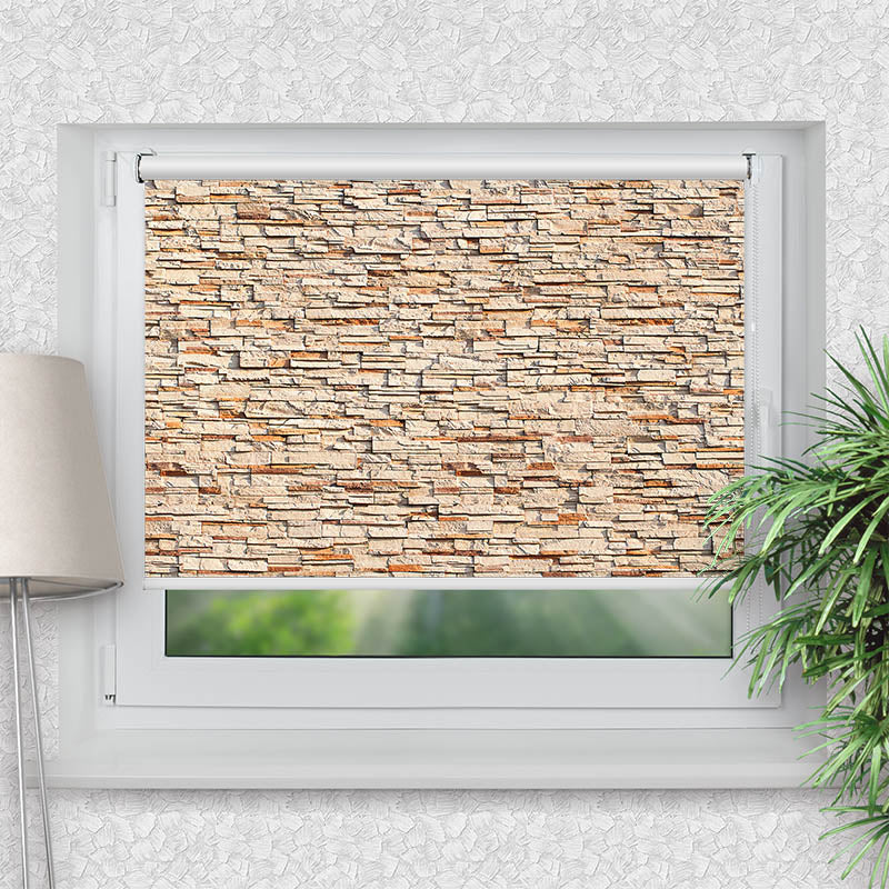 Klemmfix Rollo Moderne Steinmauer